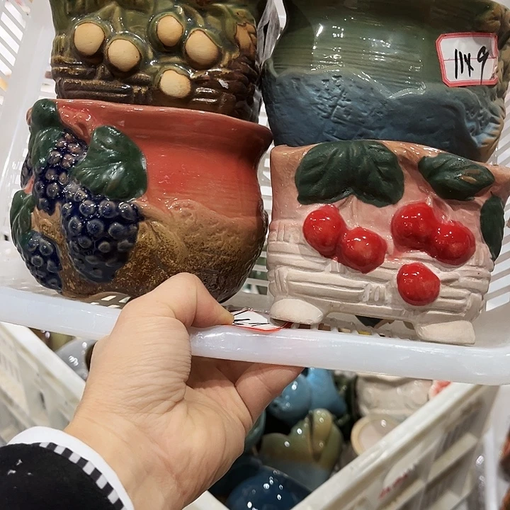 瓷片花盆多肉植物艺术品品