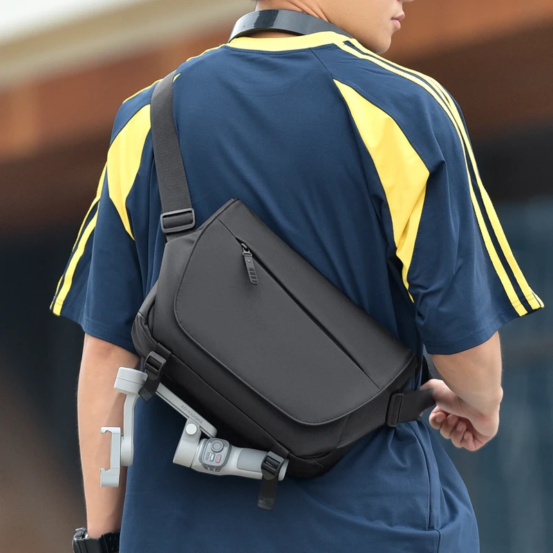 男士机能工装斜挎包运动通勤邮差包潮单肩包大容量隐藏多口袋包袋