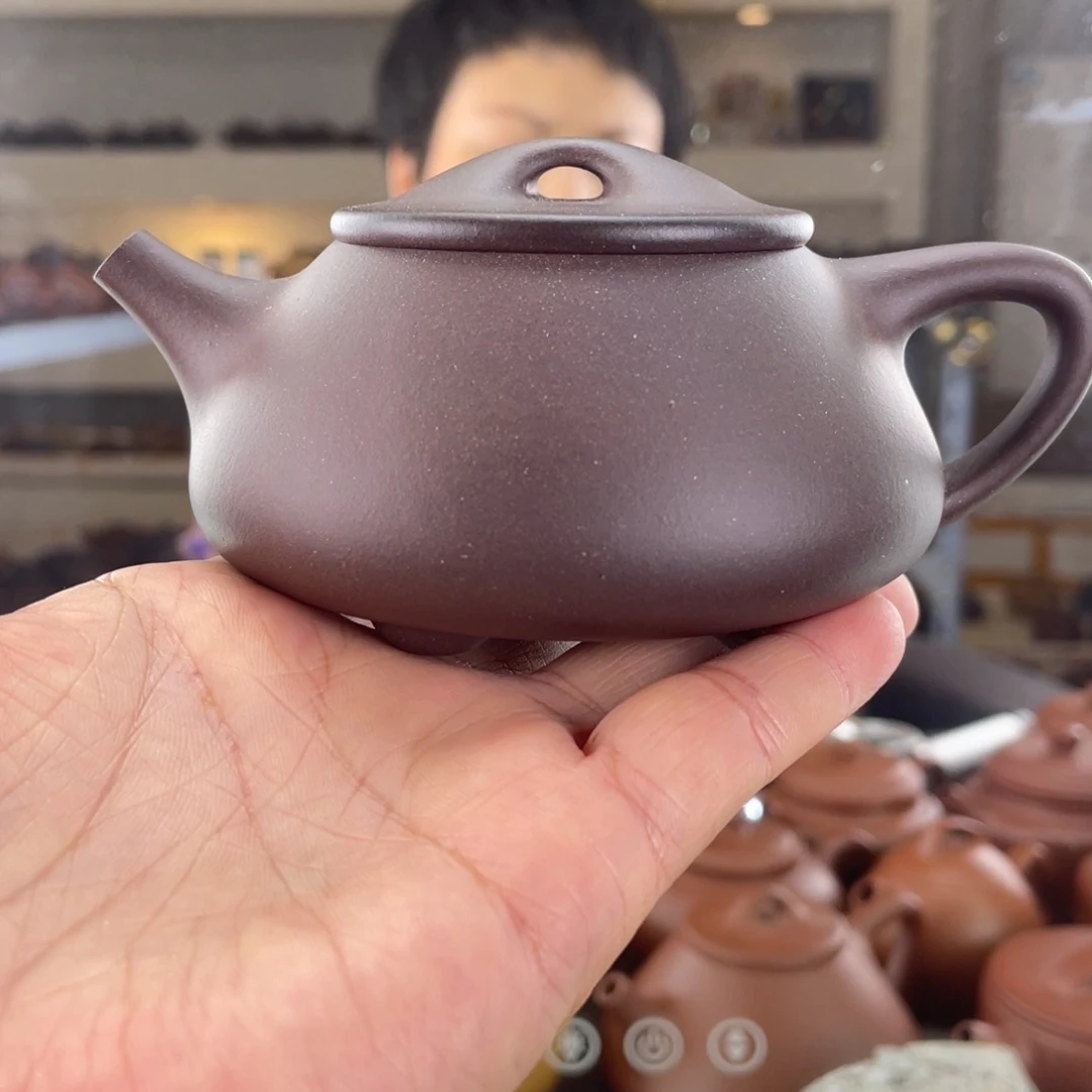 紫砂茶壶大水潭手磨料景舟石瓢200cc