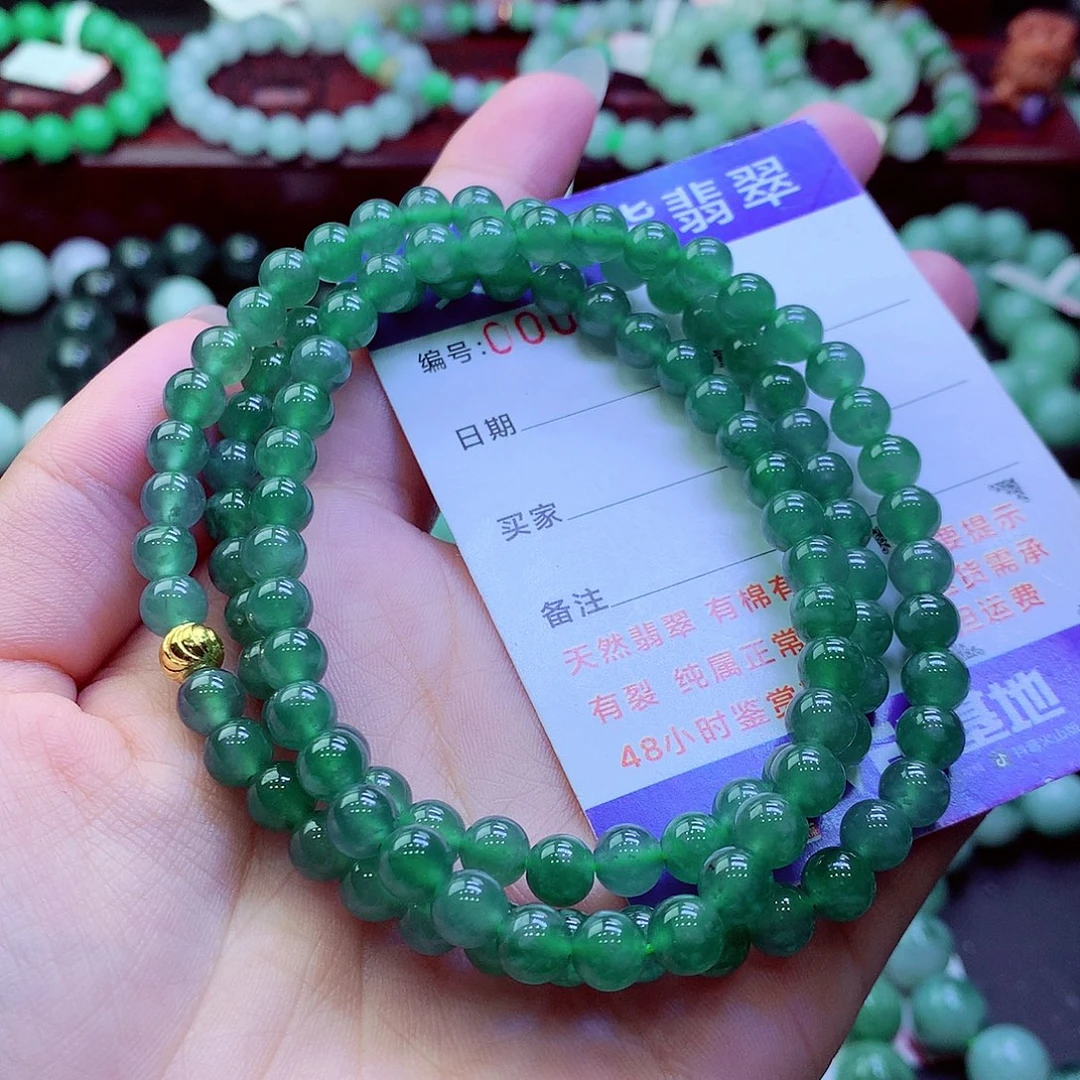 翡翠未镶嵌毛衣链6.3