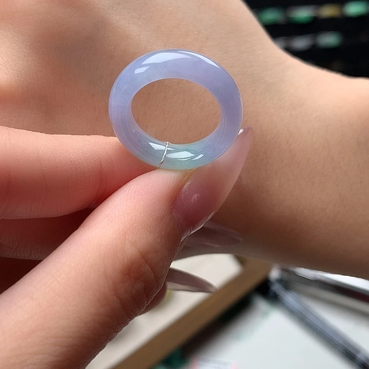 翡翠未镶嵌戒指10圈