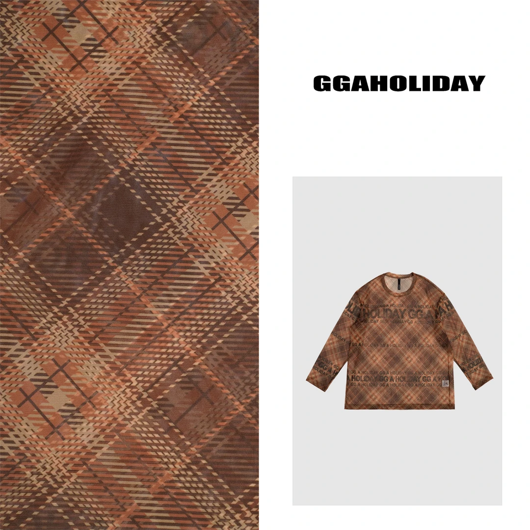 GGAHOLIDAY时尚休闲复古宽松潮流圆领百搭长袖T恤打底上衣-152021