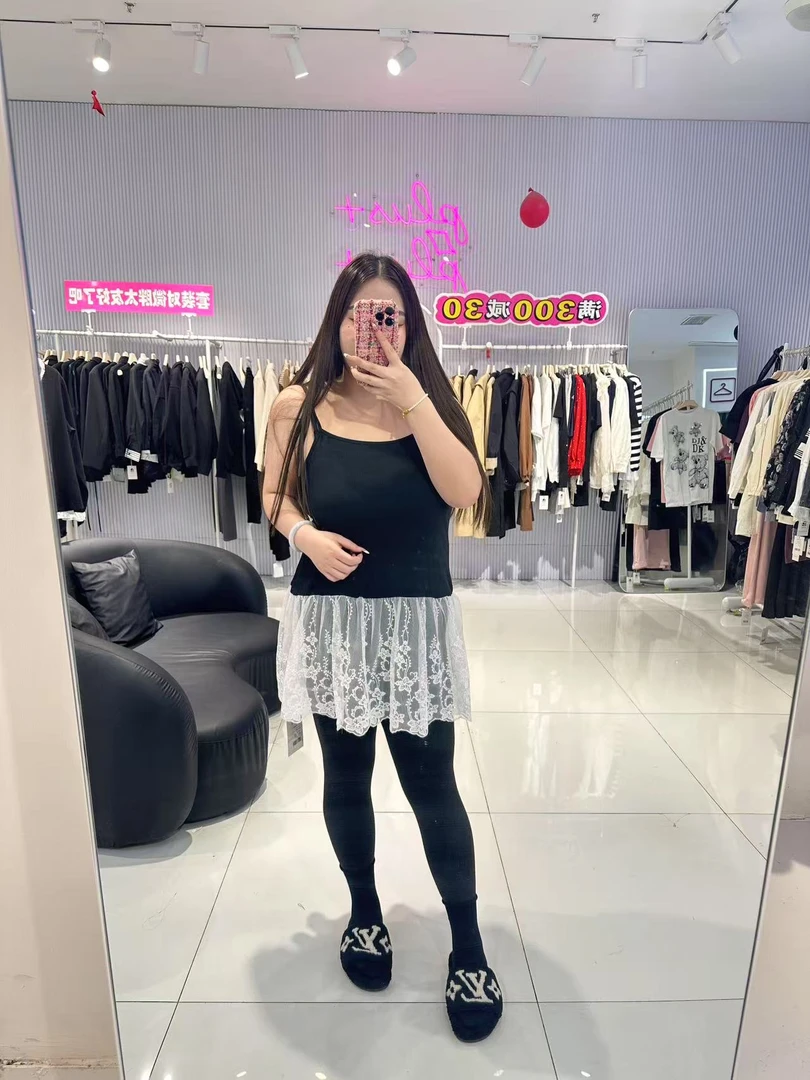 蕾丝打底背心33818