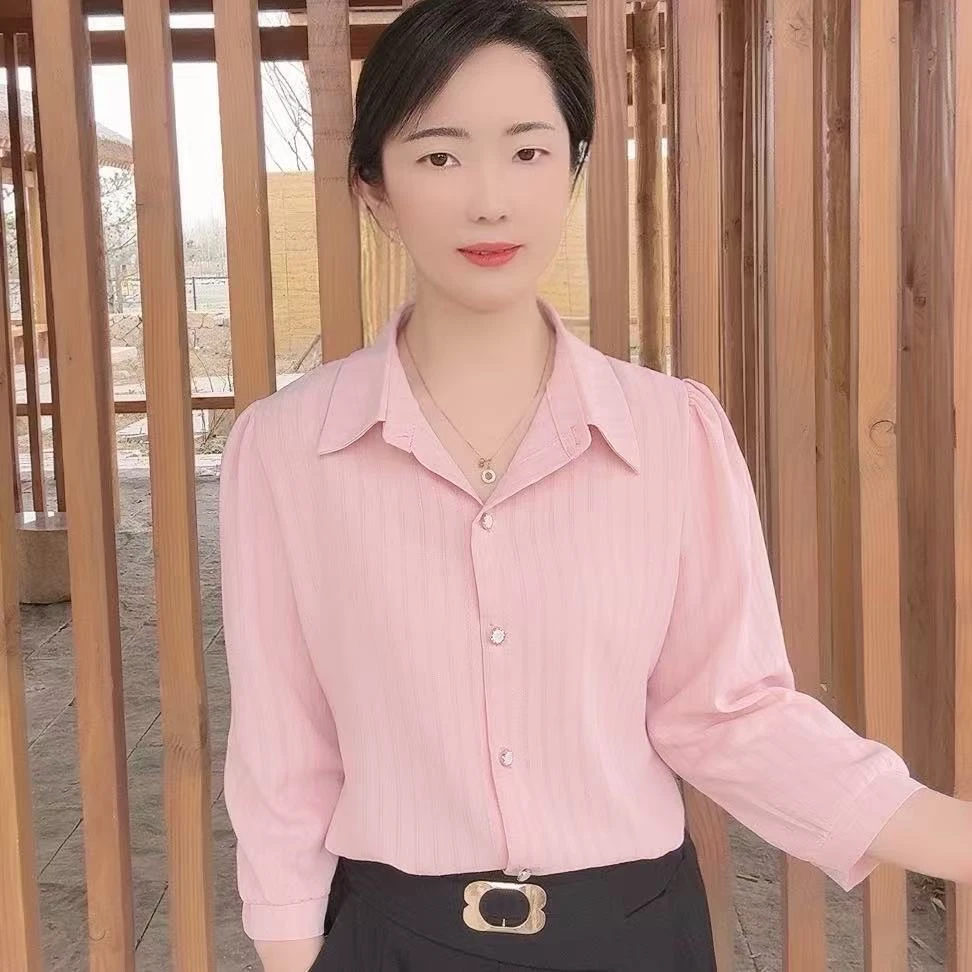 时尚衬衫女春季新款显瘦气质百搭女装设计感简约小衫遮肉上衣