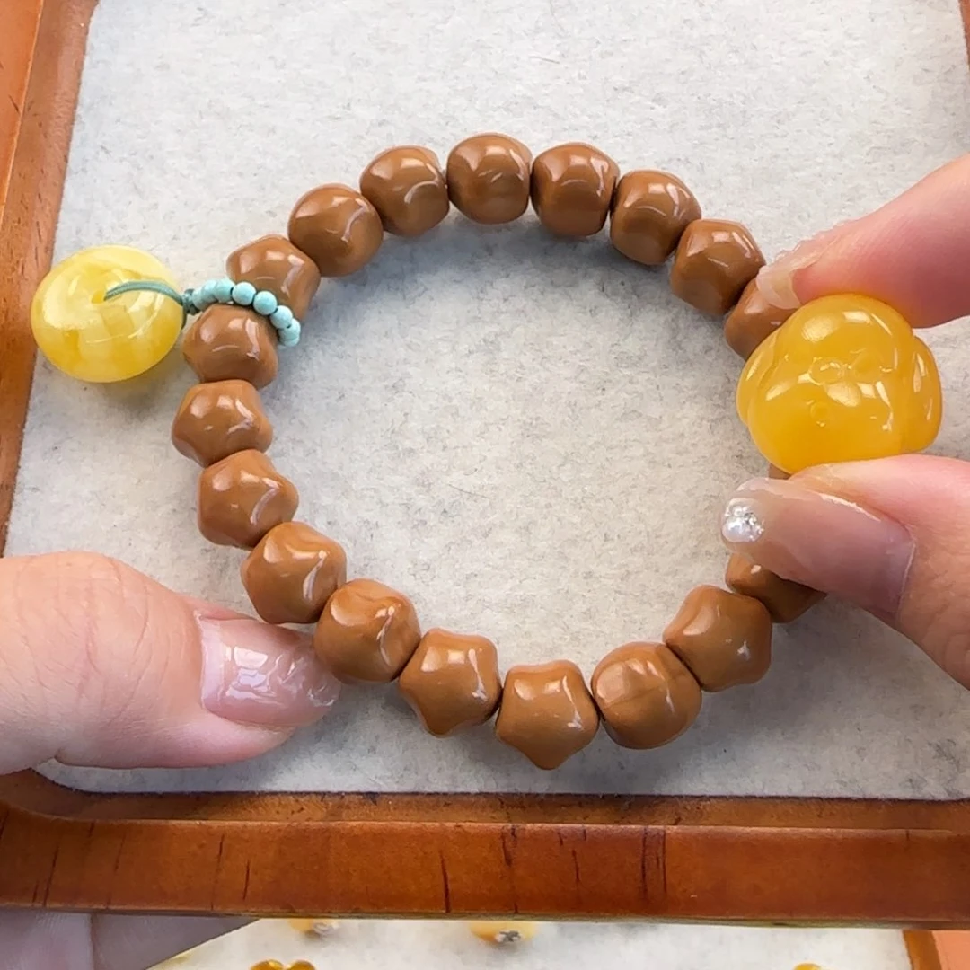 未镶嵌琥珀珠宝奇石轻**福