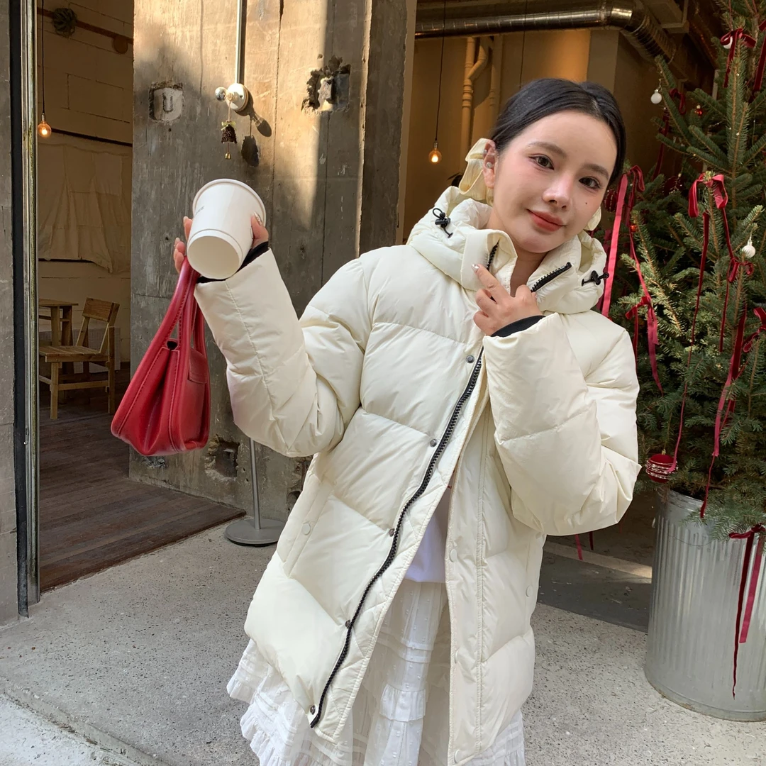 【外贸原单】短款羽绒服冬季2024年高品质上档次男女同款白色羽绒服