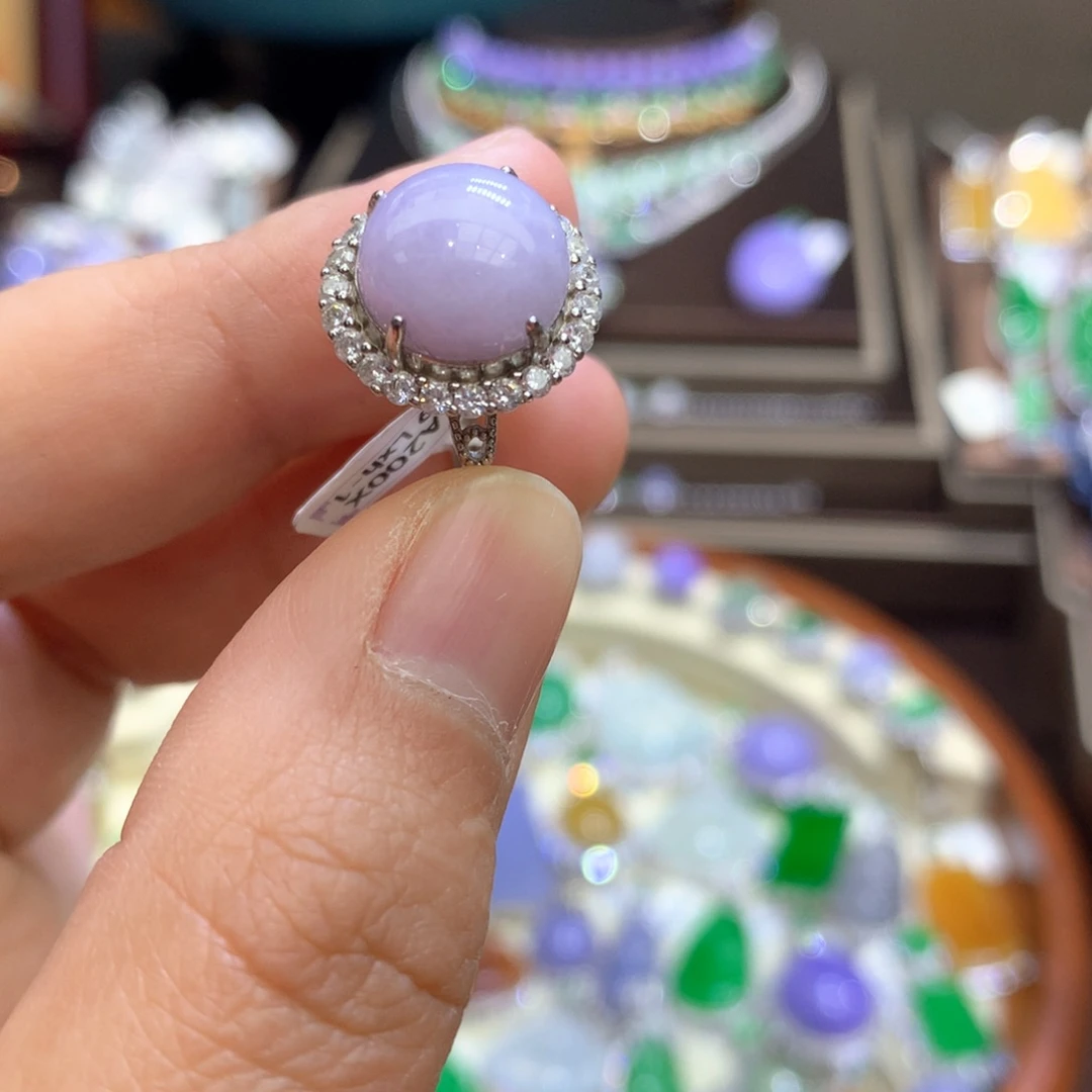 翡翠颈饰银S925镀金镶嵌翡翠吊坠