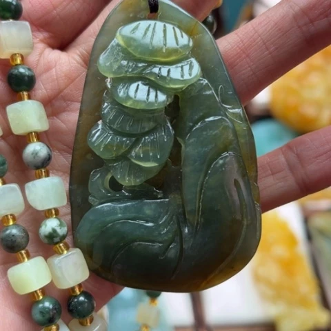 岫玉挂件未镶嵌挂件