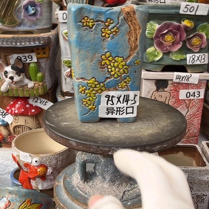 粗陶材质多肉花盆