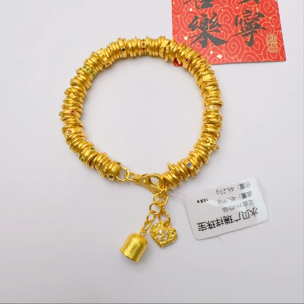 足金999 投资金 卡6 金重45.96g 总长15.5cm zp