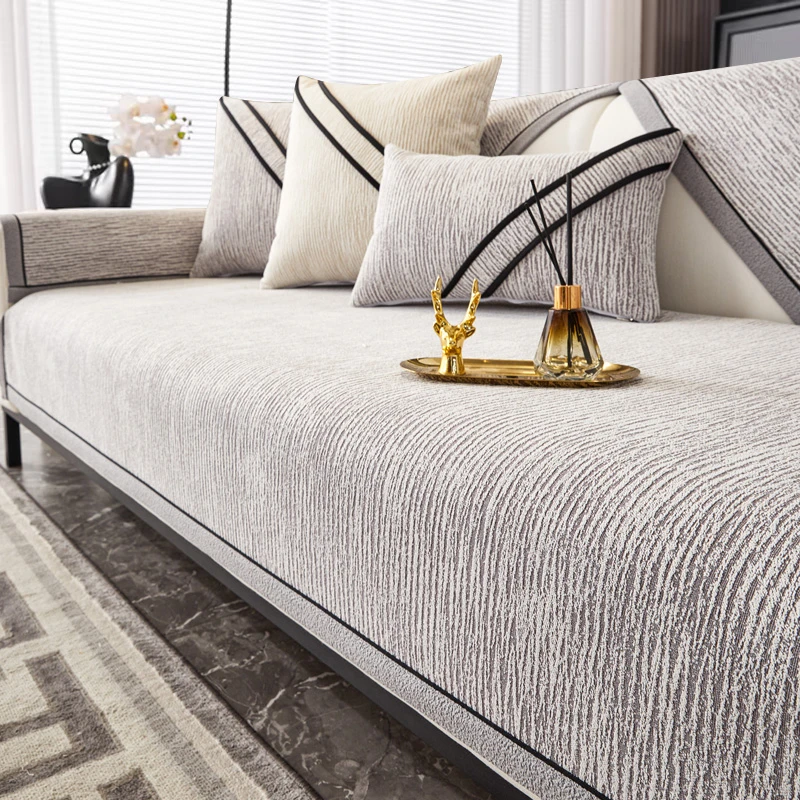 轻奢高级感雪尼尔沙发垫四季通用沙发套罩2025新款防滑盖布坐垫子