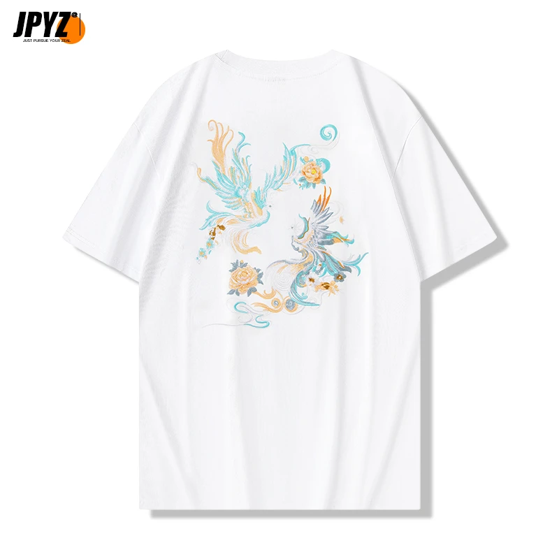 【新版凤求凰】2025新款国潮重磅纯棉潮流时尚宽松舒适圆领短袖-891