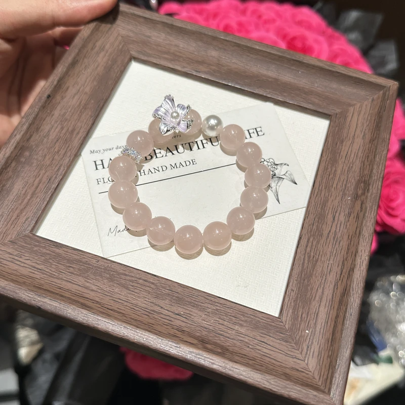 S908 12mm粉晶重工设计款手串 颜色微差 多样性