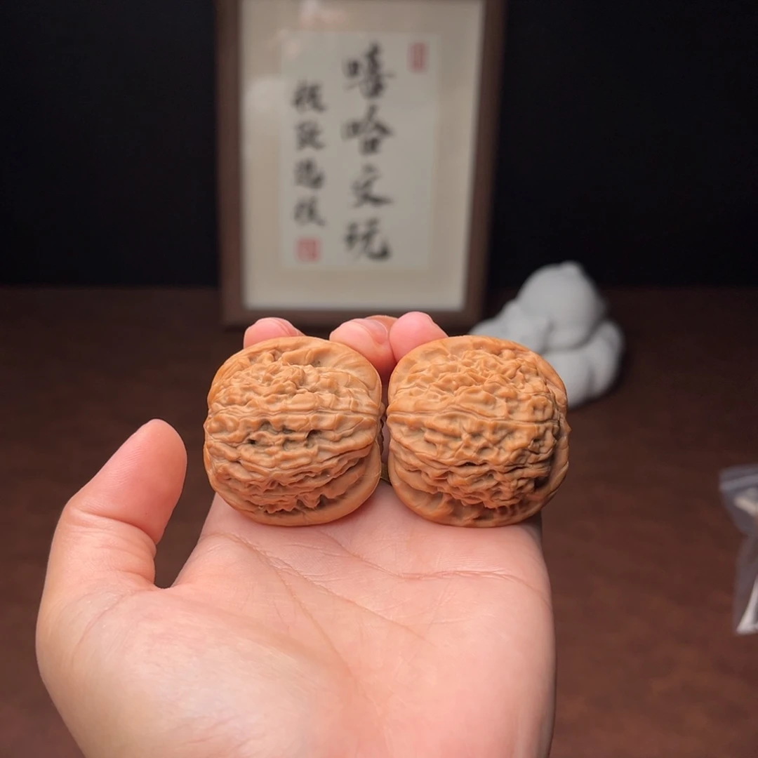 吊坠文玩核桃莲花39