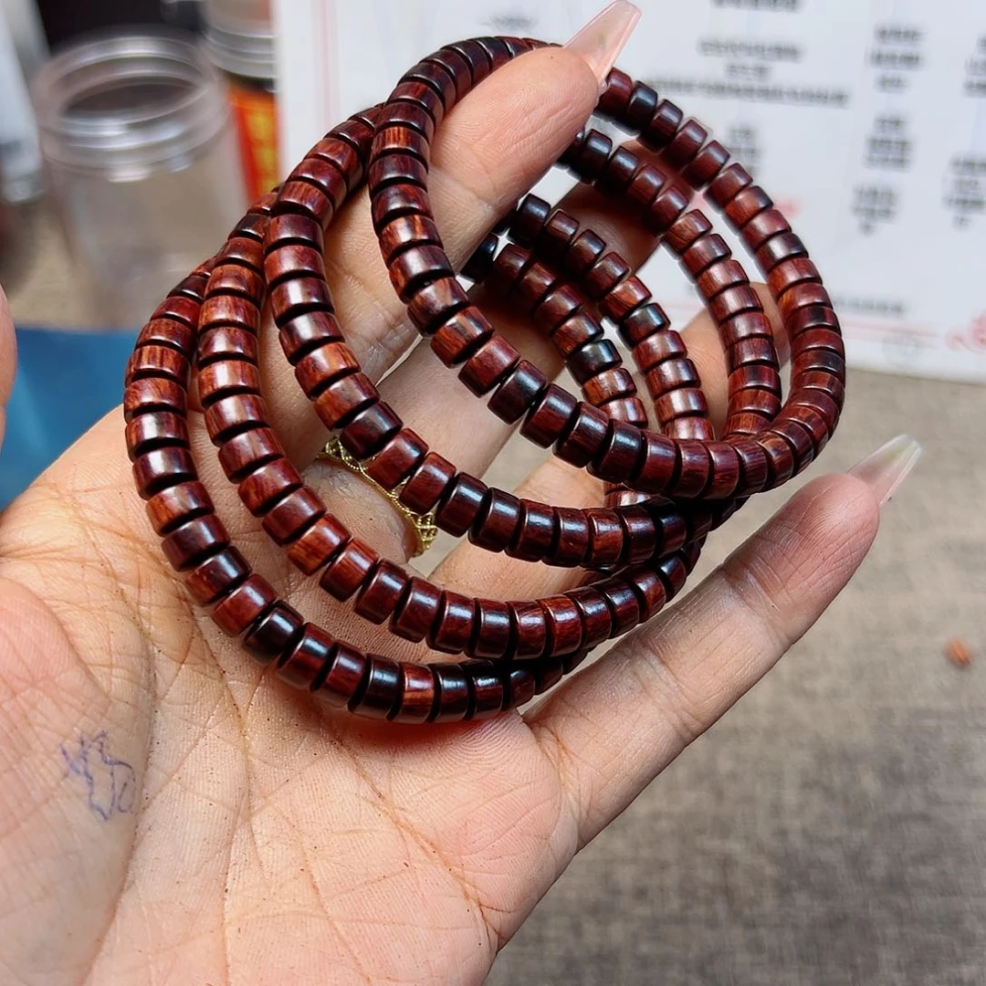 木海南红降黑金药片珠4-7尺寸39.9