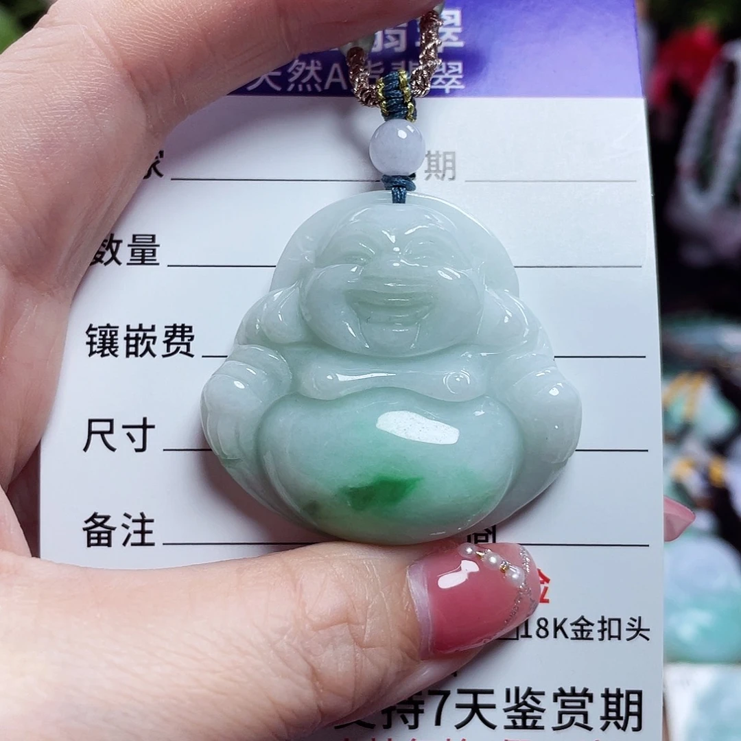 翡翠未镶嵌颈饰佛公39