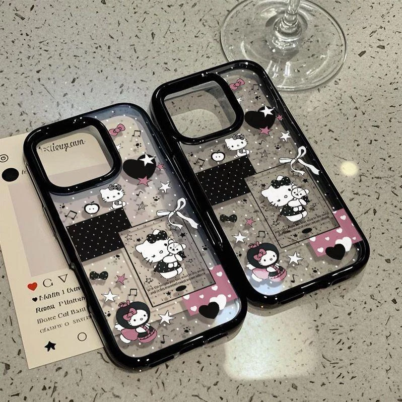 奥菲顿波点星星凯蒂适用iPhone16/15P亚克力苹果手机壳14/13/12套