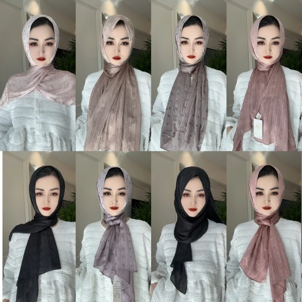 SD高端美人條新品烫钻气质长巾（配盒针）