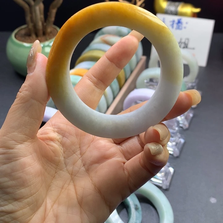 最***马定制翡翠天然A货翡翠毛坯定制手镯未镶嵌