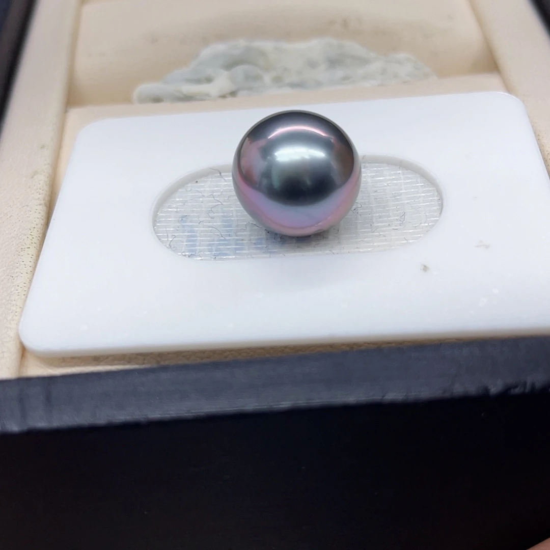 海水珍珠裸珠大溪地妖紫色11-12mm