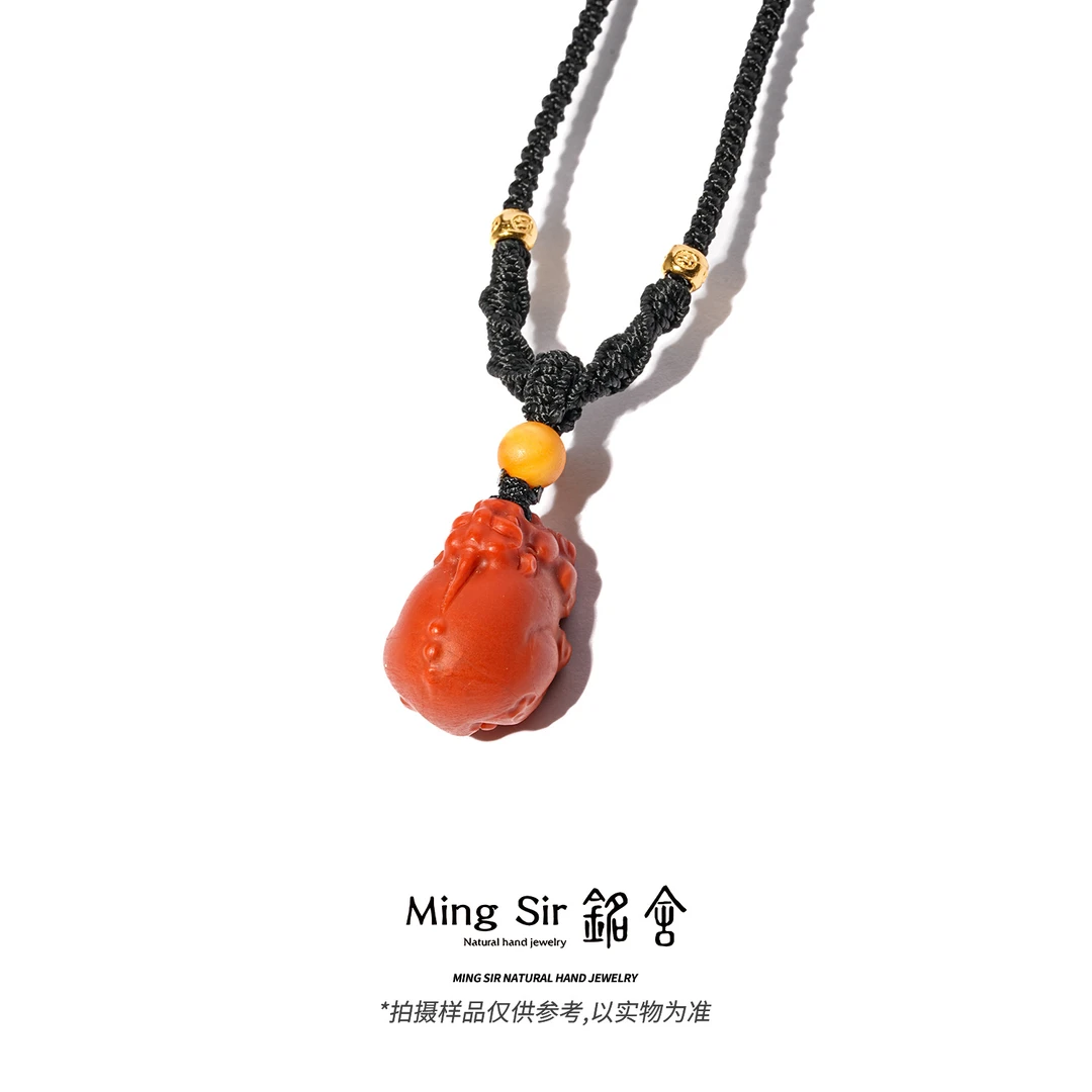 【铭舍】南红玛瑙貔貅10g以下吊坠满色满肉精雕文玩手把颈饰