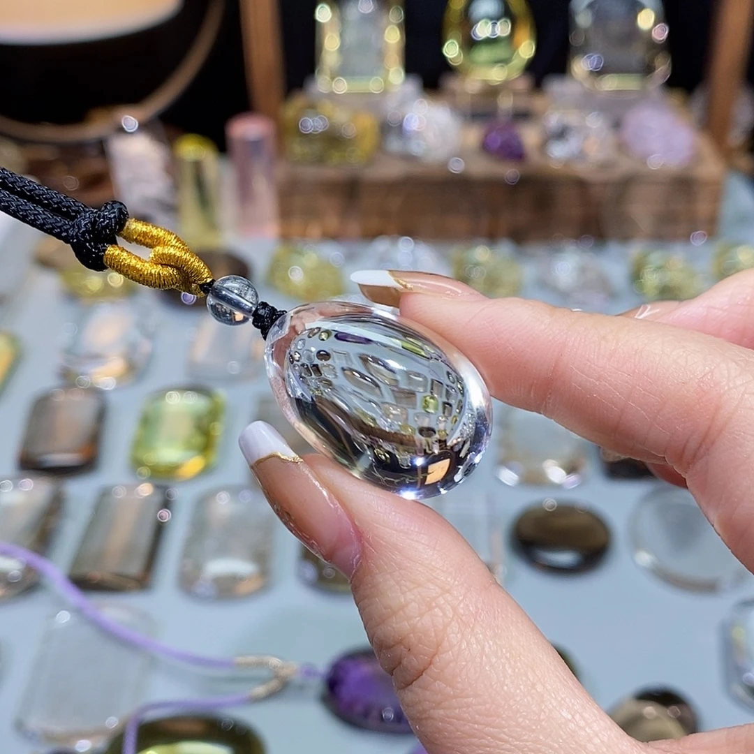 水晶颈饰未镶嵌天然水晶吊坠