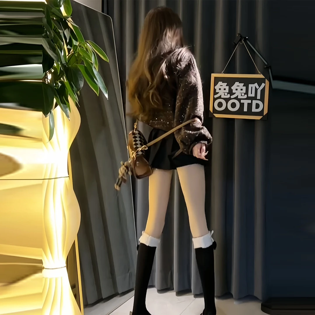 复古设计感连帽小香风亮片宽松外套女装秋季新款毛呢百褶裙两件套