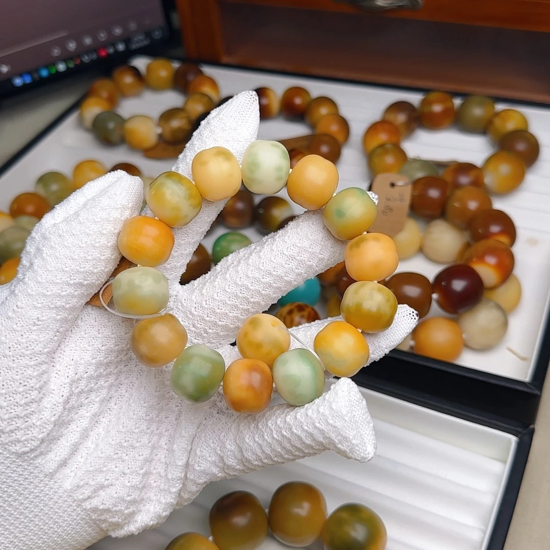 菩提根/象牙果手串耶*.卡18干磨蛋堡微微瑕