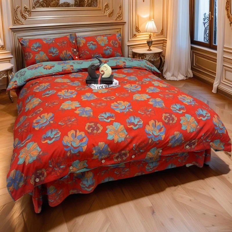 轻奢复古双层纱四件套--风华绝代舒适柔软亲肤高端高档上档次升级