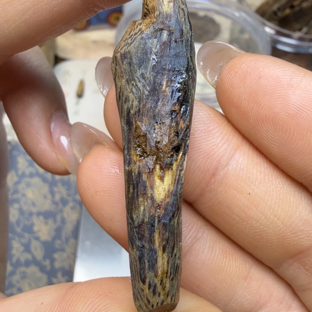 沉香沉香碎屑沉水浮透顶绿树心瘤疤块料3.8克