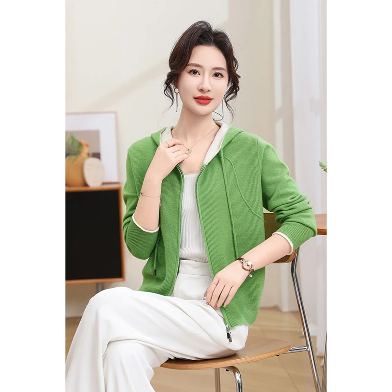 【香嘉怡新品】XJYDA9122女士上衣绵羊毛2025早秋新款加厚网红款