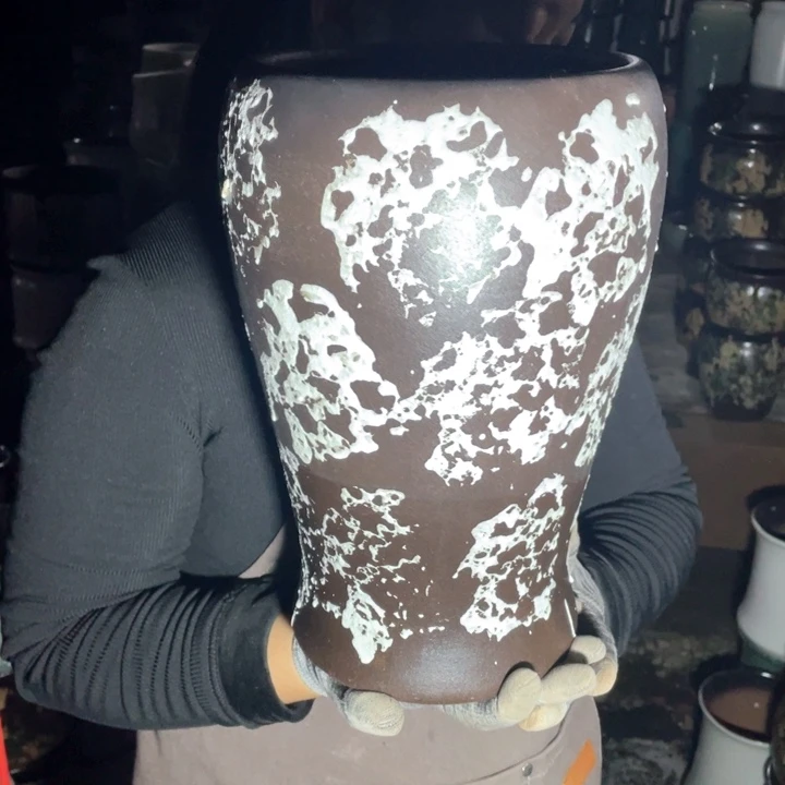 紫砂花盆口18高32正品正品