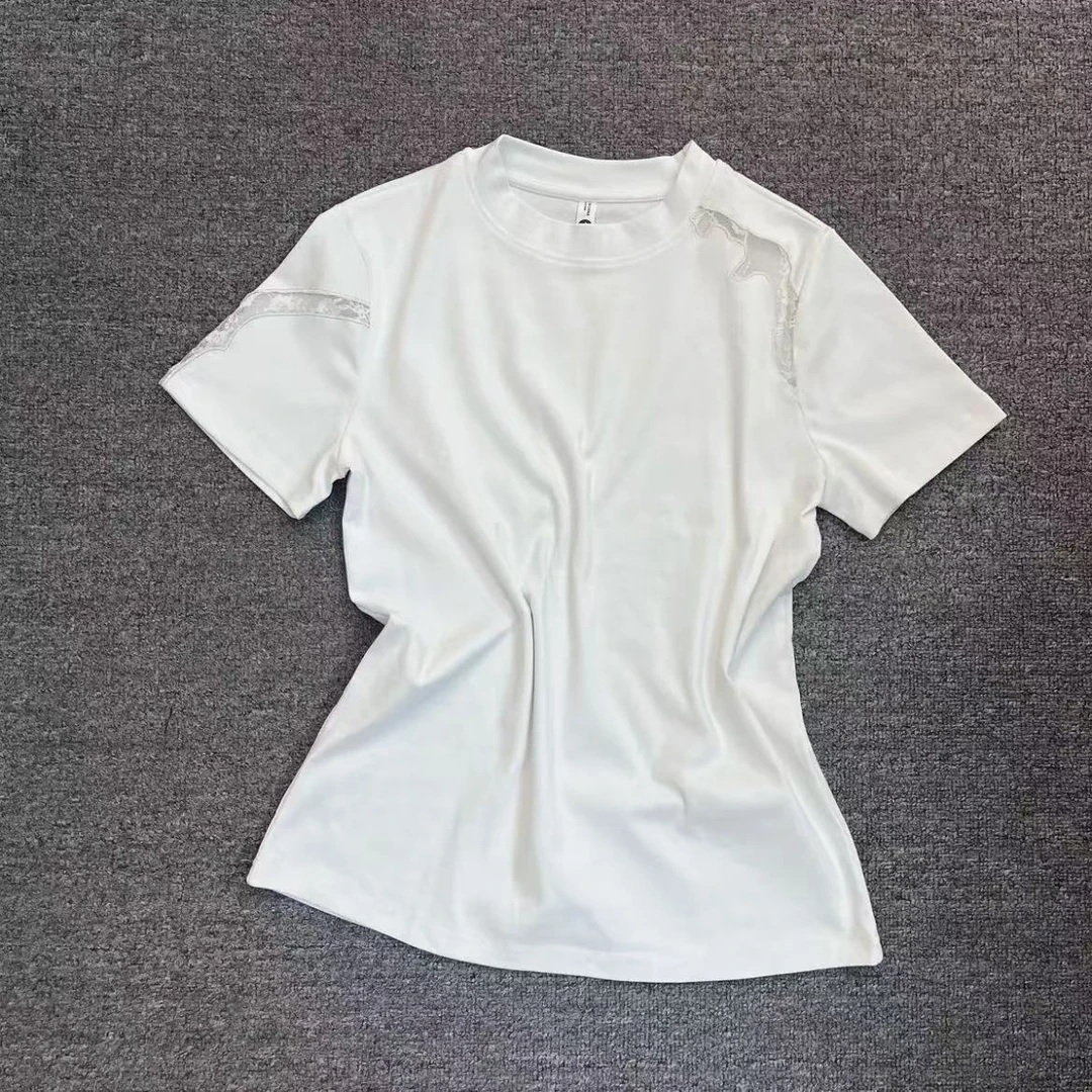 倚俪汇春夏款圆领设计感百搭休闲上衣女2025