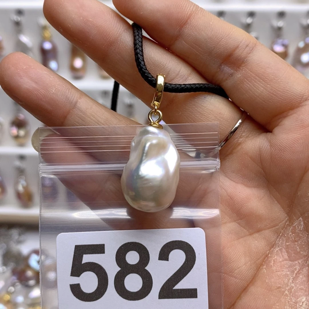 淡水珍珠颈饰银S925镶嵌582