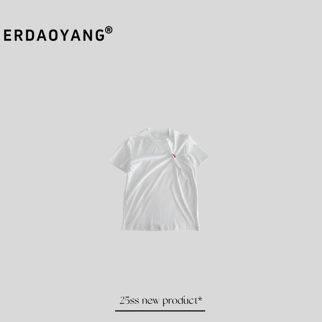 ERDAOYANG "绝地反击" 夏季新款撞色刺绣圆领短袖DXA065