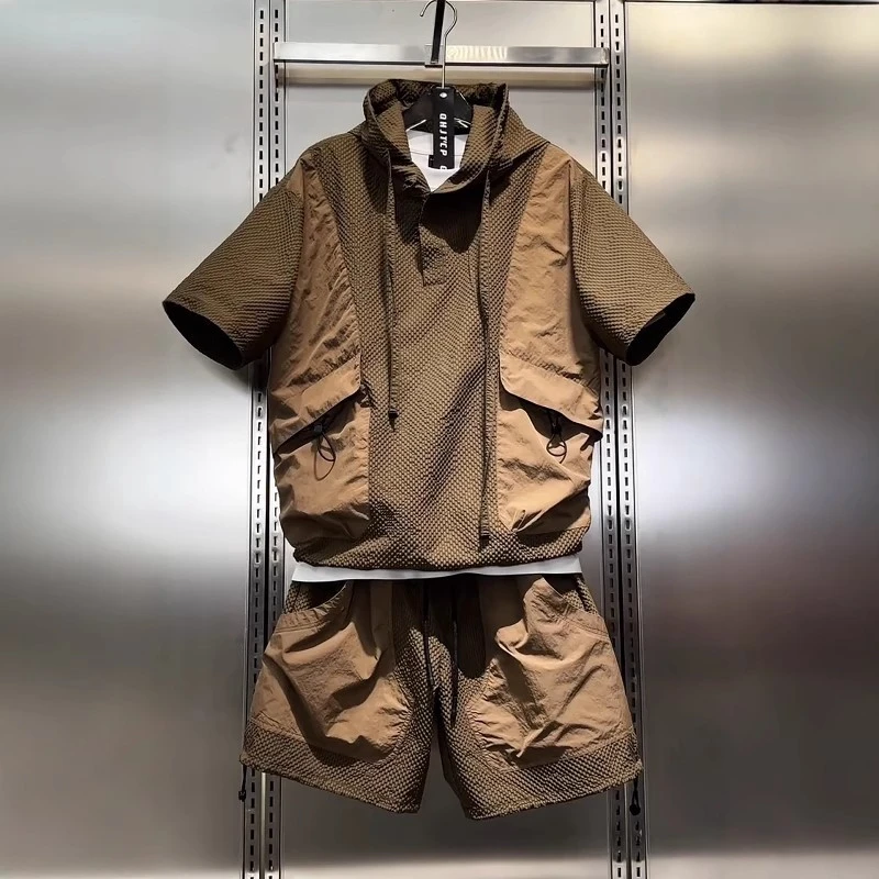 【Npkp&Victorit官方】夏季新款透气冰丝速干休闲运动套装男工装