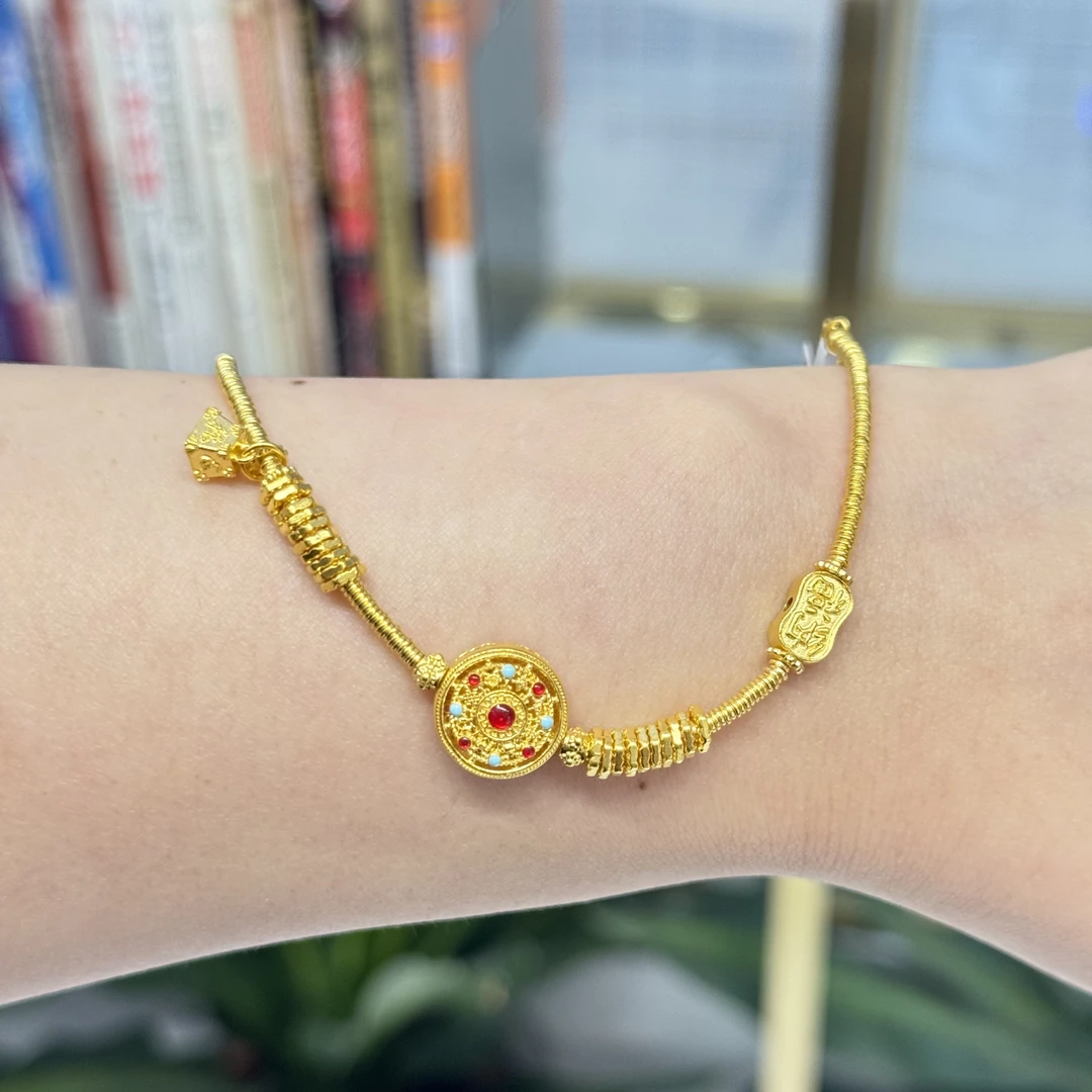 阿敏专属-Z【称心如意八宝罗盘手绳】足金999手绳（88/0）