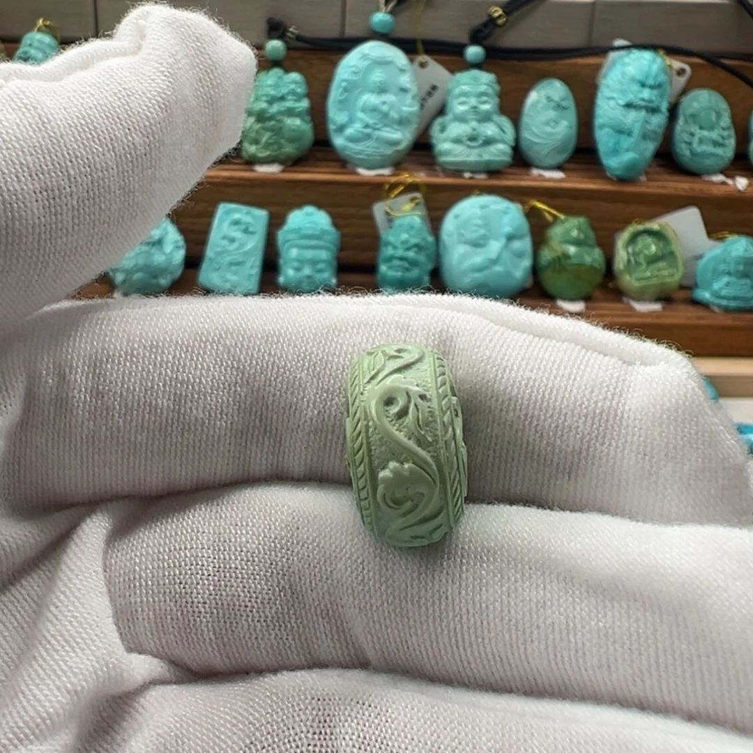 绿松石未镶嵌唐草珠16mm