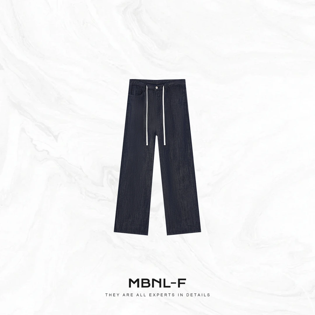MBNL-F "古城原牛" 高定天丝亚麻混纺阔腿牛仔裤 秦磊XM-XNZ9150