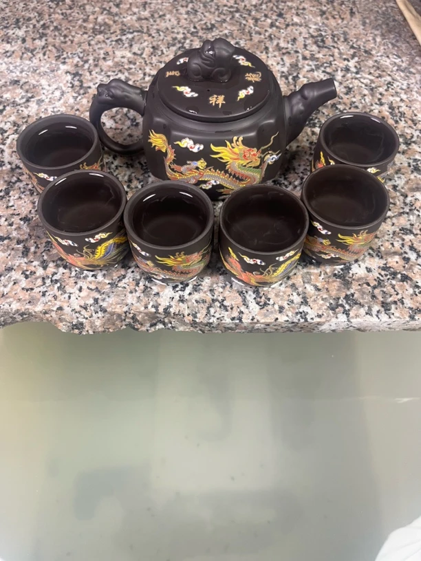 四方龙尊一壶六杯变色凤鸣七件套