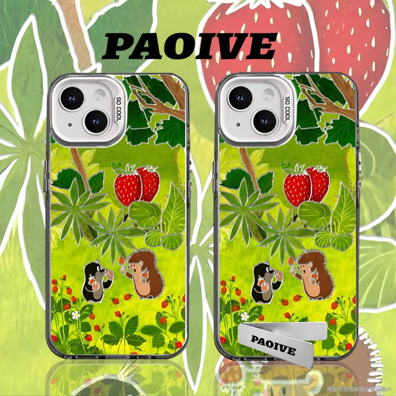 适用苹果华为vivo一加iPhone14小米三星丛林动物防摔彩银手机壳