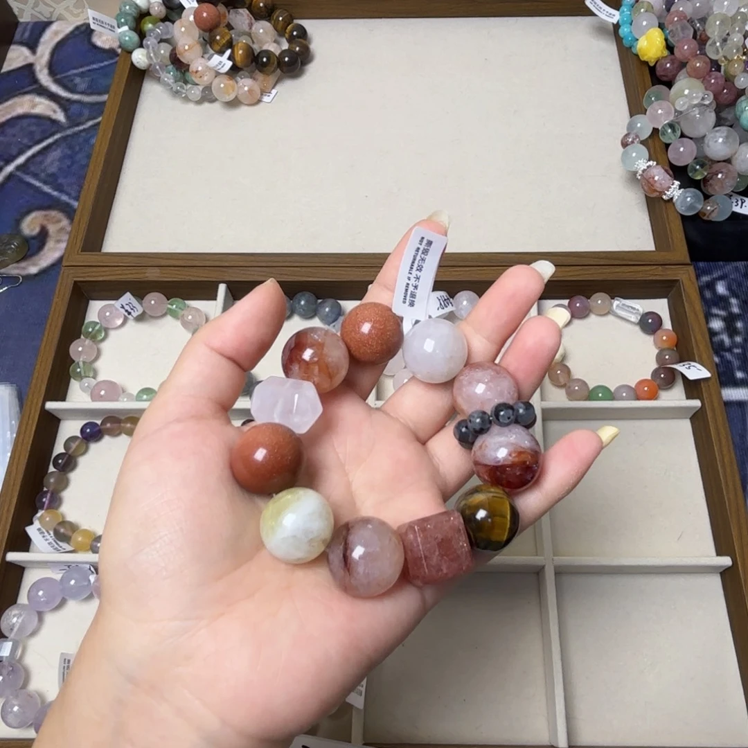 楠***呀未镶嵌手串水晶406号大多宝