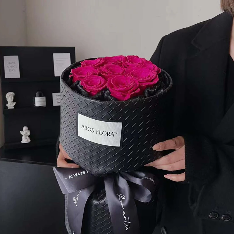 永生花礼盒小香风花束材料包送闺蜜生日女友告白情人节礼物玫瑰