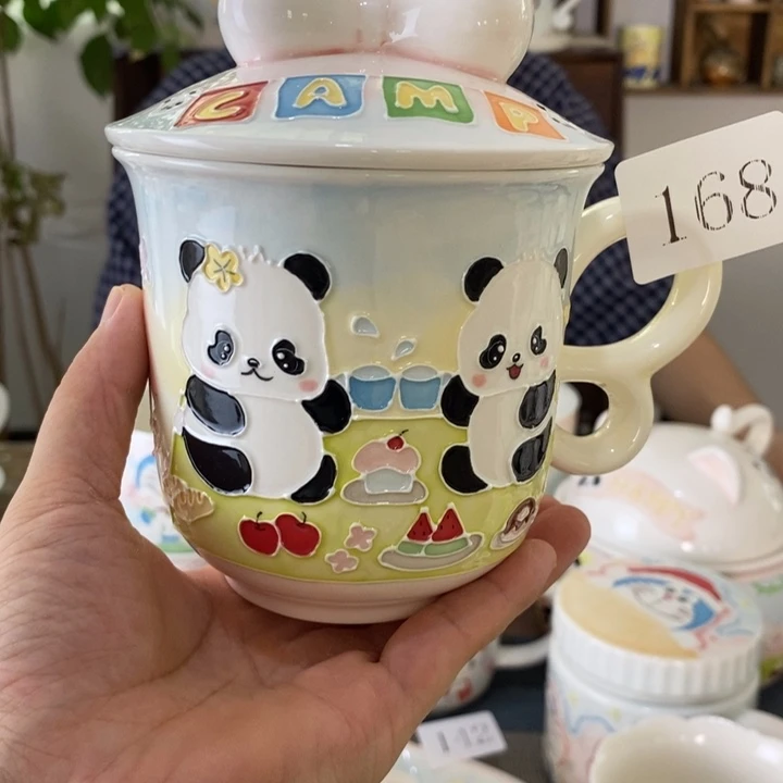 瓷片景德镇釉下彩手绘