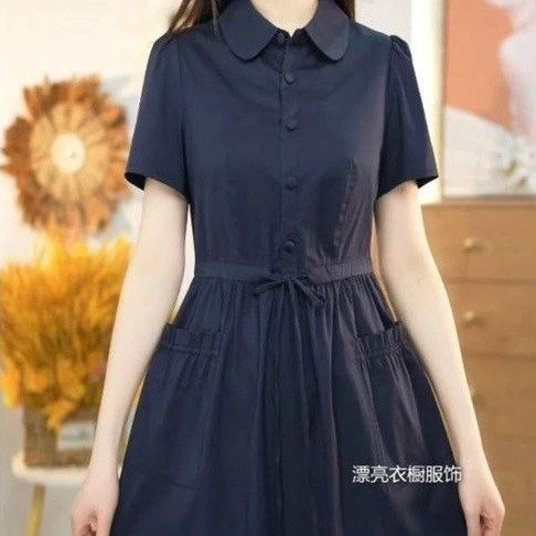 2025夏季新款妈妈装气质中长款连衣裙显瘦宽松母亲衣服洋气高贵
