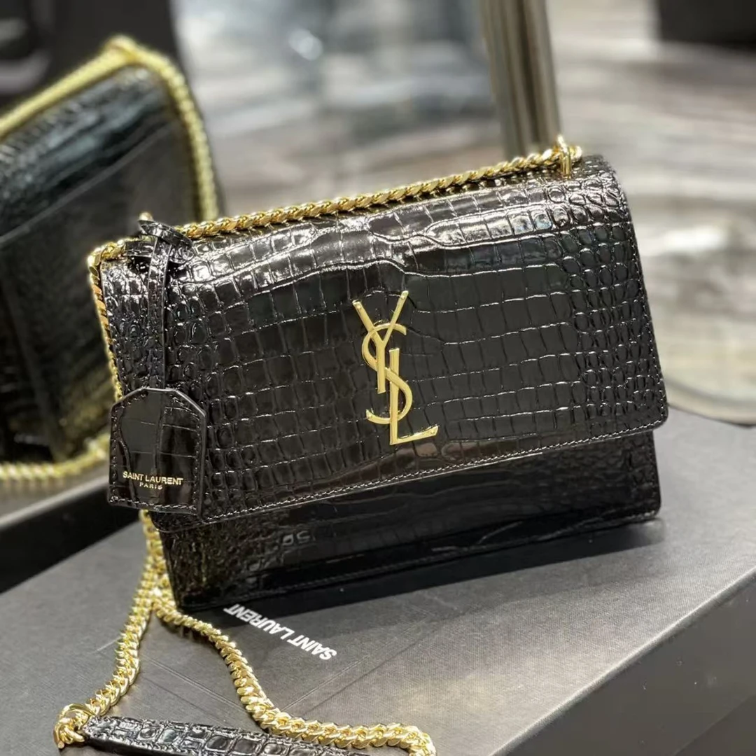 99新 YSL/圣罗兰 YSL 黑金日落中号 25090103-01