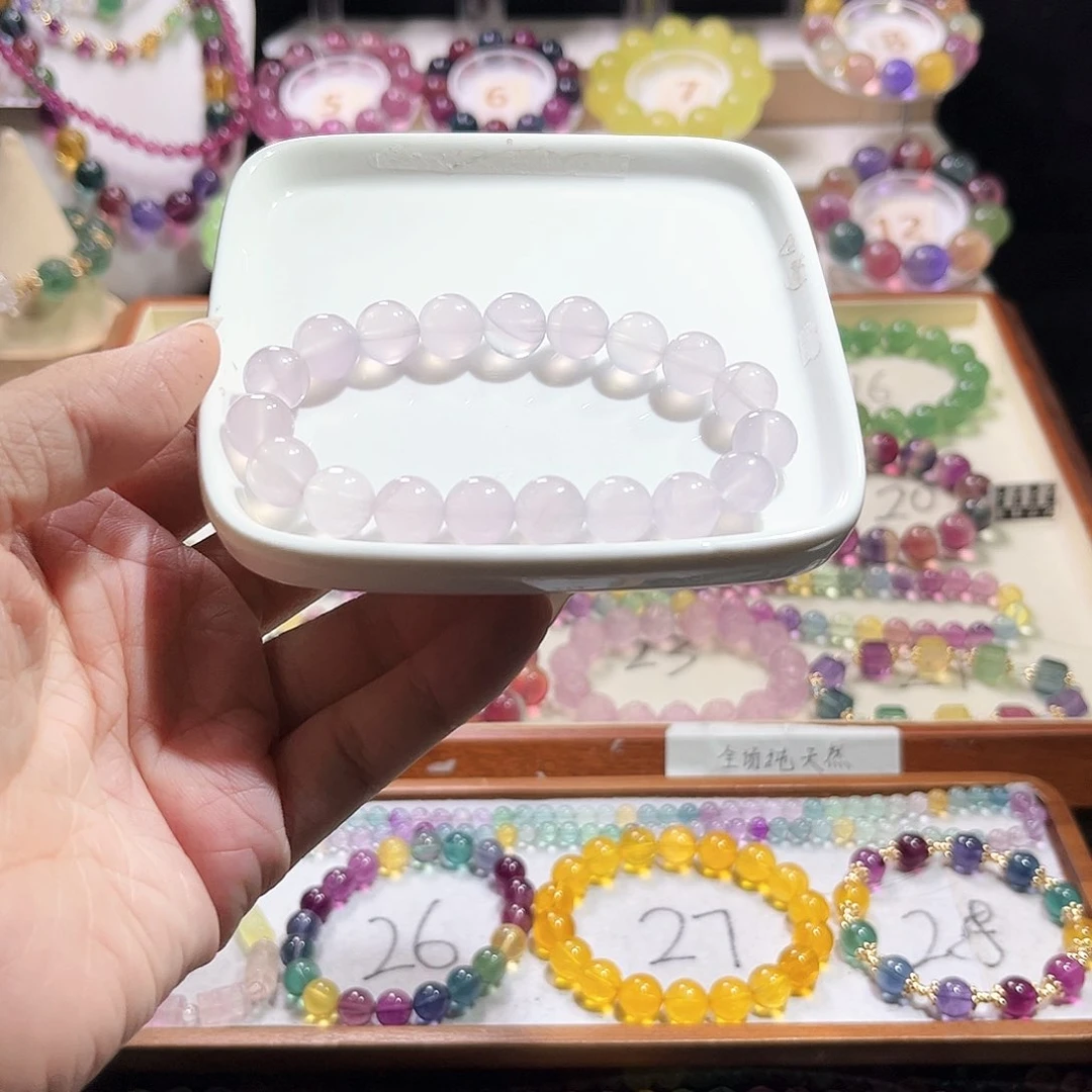 萤石未镶嵌萤石10加奶昔紫