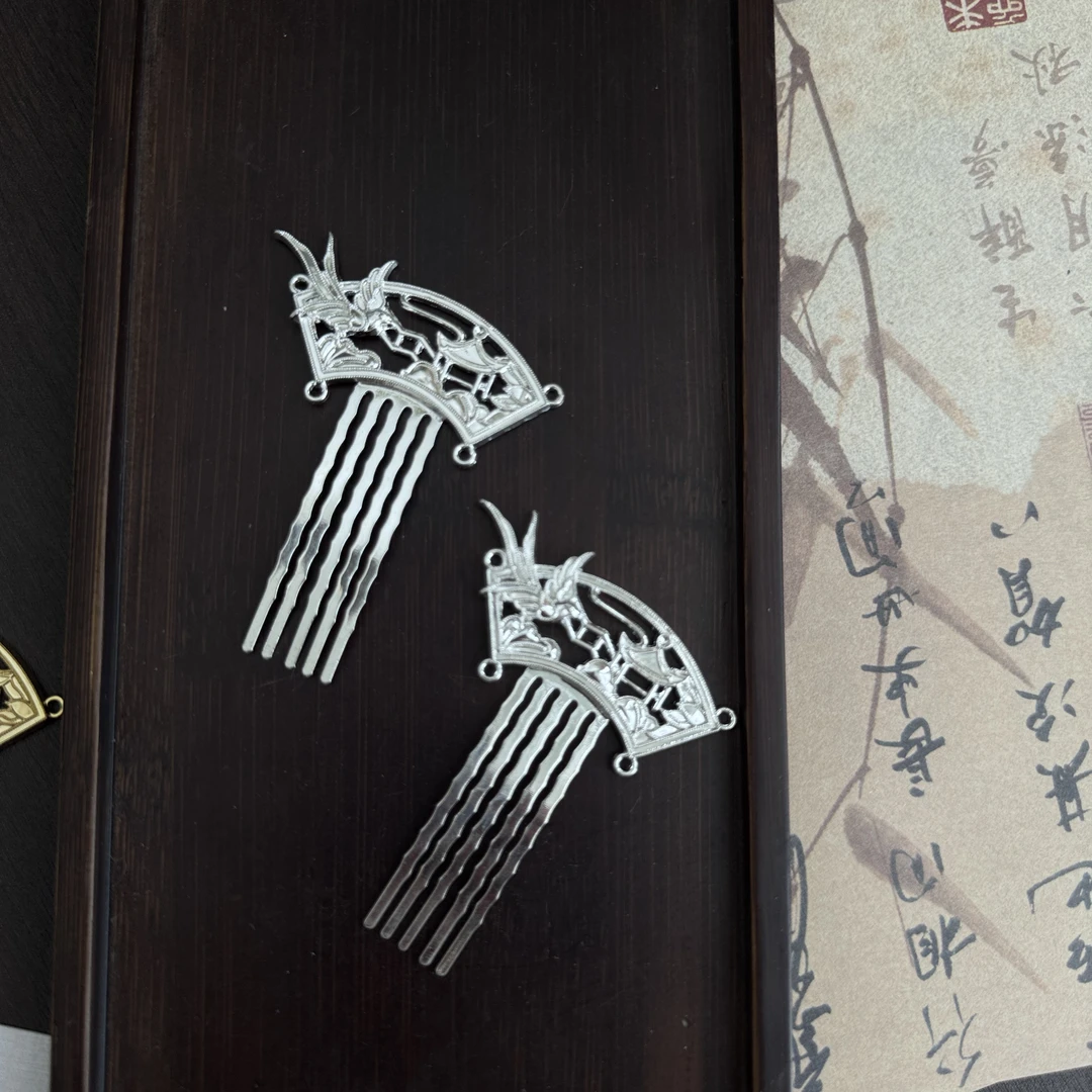 银色【亭台楼阁】古风汉服配饰
