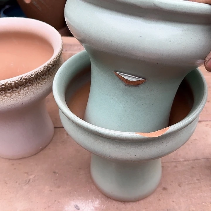 红陶微瑕花盆处理来啦