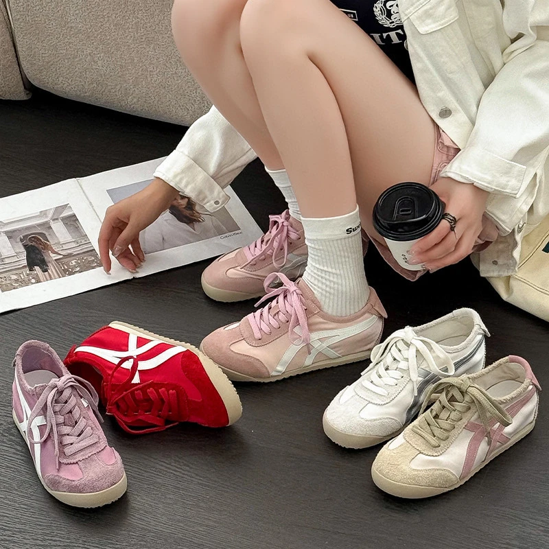 女鞋百搭小众复古休闲鞋美庶时尚森女风低帮单鞋，交叉绑